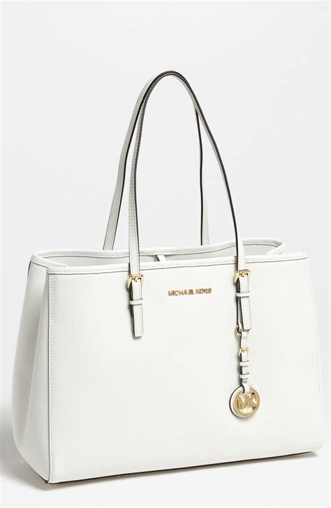 michael kors jet set travel ns tote optic white|Jet Set Travel Extra.